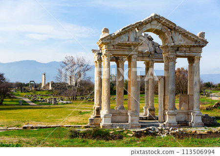 Monumental gate of Aphrodisias in form of tetrapylon, Turkey 113506994