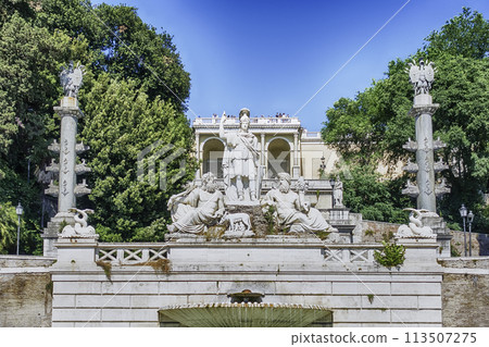 Fontana del Nettuno, major landmark in Piazza del Popolo, Rome Fontana del Nettuno, major landmark in Piazza del Popolo, Rome 113507275