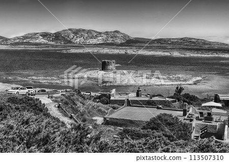 La Pelosa beach in the town of Stintino, Sardinia, Italy La Pelosa beach in the town of Stintino, Sardinia, Italy 113507310