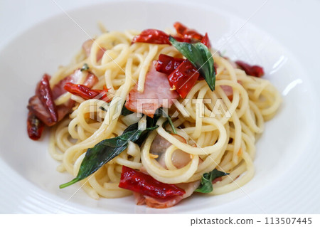 bacon spaghetti ,spaghetti or spicy spaghetti or pasta bacon spaghetti ,spaghetti or spicy spaghetti or pasta 113507445