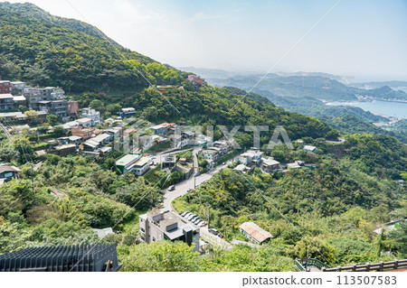 Taiwan Jiufen mountain and city scenery 113507583