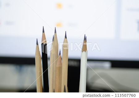 pencil in creative concept. pencil in creative concept. 113507760
