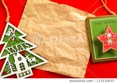 Christmas background, top view Christmas background, top view 113510075