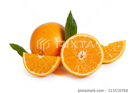 fresh orange isolated on white background fresh orange isolated on white background 113510768