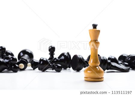 Chess game or chess pieces with white background Chess game or chess pieces with white background 113511197