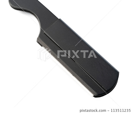 Sharp shaving blade isolated on white background 113511235