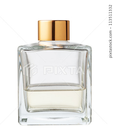 Fragrance diffuser bottle isolated on white background 113511332