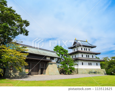 北海道松前城城堡塔樓和本丸門 北海道松前城城堡塔樓和本丸門 113511625