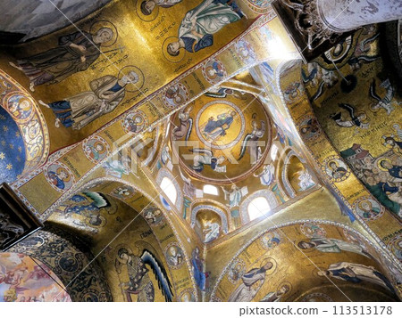 Beautiful ceiling of the Martorana Church (Palermo, Italy) Beautiful ceiling of the Martorana Church (Palermo, Italy) 113513178