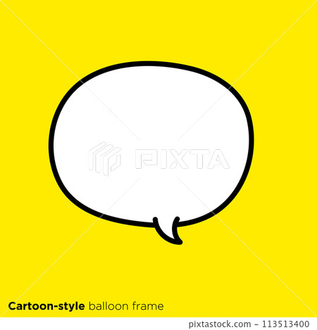 Illustration material of a simple round speech bubble 113513400