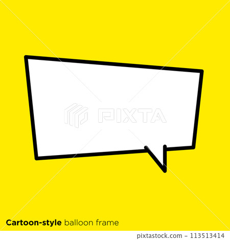 Illustration material of a simple linear speech bubble 113513414