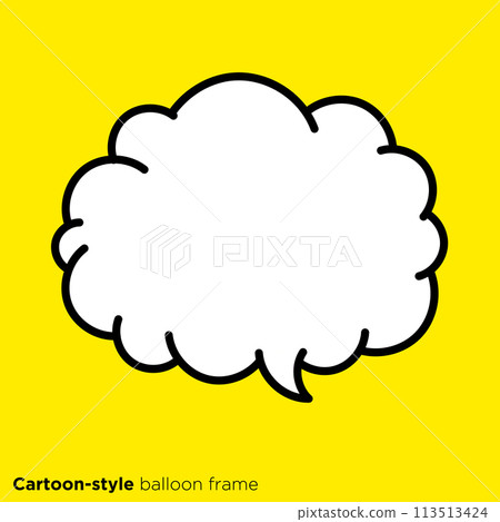 簡單設計雲形語音氣泡插畫素材 113513424