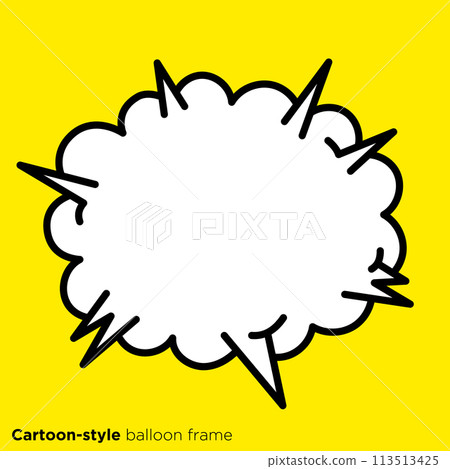 Illustration material of a simple design of a popping speech bubble 113513425