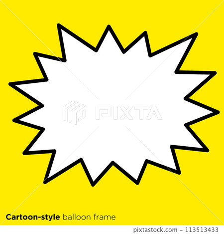 Illustration material of a simple design of a popping speech bubble 113513433