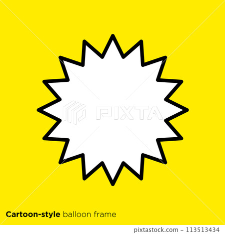 Illustration material of a simple design of a popping speech bubble 113513434