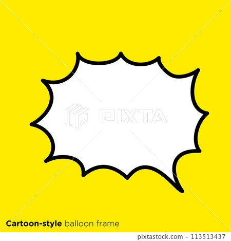 Illustration material of a simple design of a popping speech bubble 113513437