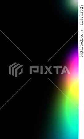 Abstract background. Holographic glow. Aurora art. Creative fantasy dynamic colorful neon rainbow gradient light shine flow transition on black. 113513625