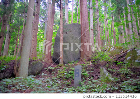 東北，遠野，都築石，據說弁慶試圖將其放在上面時哭泣了一整夜，岩手縣遠野市哭泣的石頭 (1) 113514436