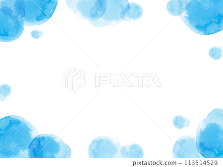 Refreshing light blue watercolor frame 02 Refreshing light blue watercolor frame 02 113514529