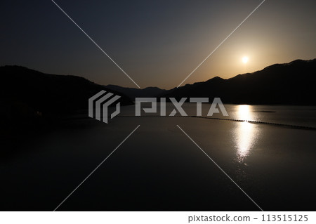 Tsugaru Dam at dusk Tsugaru Dam at dusk 113515125