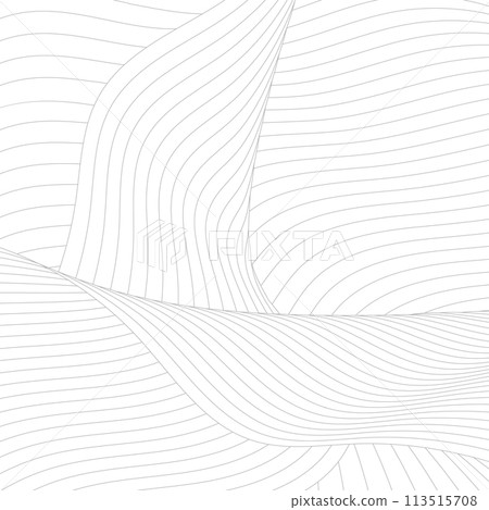Abstract background of wavy lines. Background of smooth parallel lines. A template for creative ideas and design. Vector illustration 113515708
