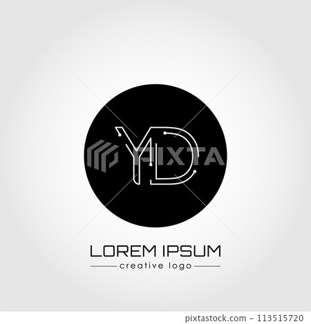 The creative logo is the letter Y and D. A design element of a logo, business card, corporate sign or monogram. The idea of a thematic design The creative logo is the letter Y and D. A design element of a logo, business card, corporate sign or monogram. The idea of a thematic design 113515720