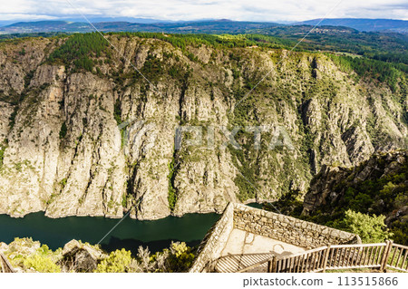 River Sil Canyon, Spain. Mountain view from lookout 113515866