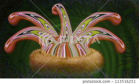 Jester's hat.Bright, multi-coloured joker hat. 113516251