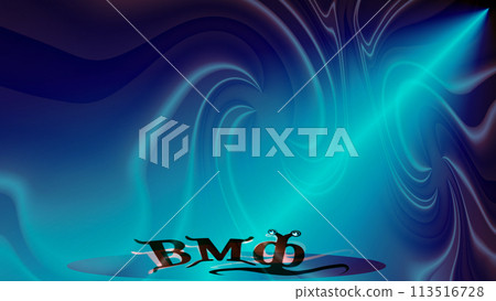 Abstract drawing with the inscription Navy. Abbreviation.The beam of a flashlight illuminates the inscription, an anchor is visible in the background. 113516728