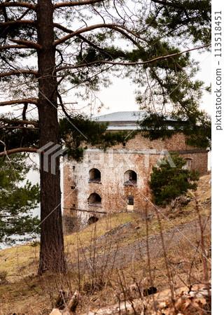 Fredriksborgs fortress in winter , Varmdo, Stockholm, Sweden 113518451