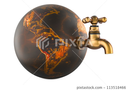 Saving water and environmental protection. 3D rendering 113518466