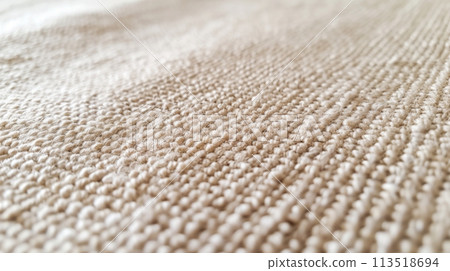 Detailed texture of woven fabric for background or wallpaper. 113518694