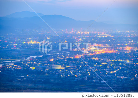 Night view of Chikuma City [taken from Obasute SA Observation Park] 113518883
