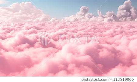 A pink sky with fluffy clouds 113519000