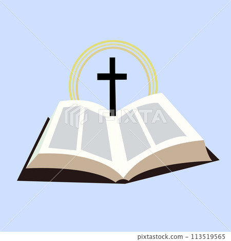 Bible book Organic shape. vector illustration. 113519565