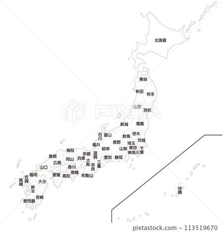 日本地圖 113519670