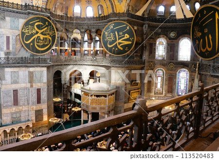 Inside Hagia Sophia, World Heritage Site, Istanbul, Türkiye Inside Hagia Sophia, World Heritage Site, Istanbul, Türkiye 113520483