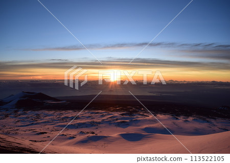 日出照耀著寒冷的莫納克亞山 113522105