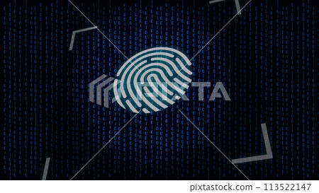The finger scan for security or technology concept 3d rendering. 113522147
