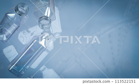 The plastic bottle for recycle or eco concept 3d rendering. 113522151
