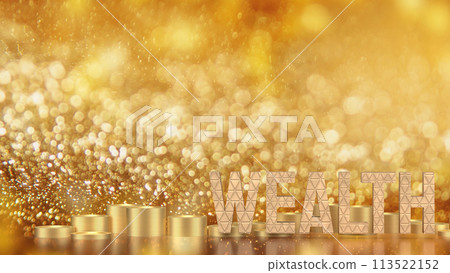 The wealth and coins for Business concept 3d rendering. 113522152