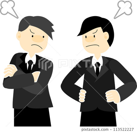 Men arguing at a funeral 113522227