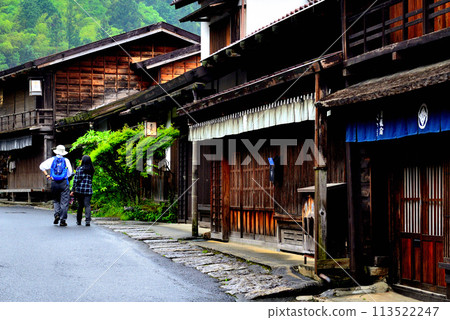 長野縣中山道木曾路妻籠宿風景 113522247
