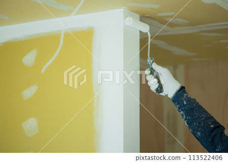 A young man working in the interior design industry 113522406