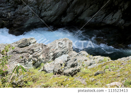 Pillow lava outcrops in the Asemi River, a designated natural monument of Kochi Prefecture. Pillow lava outcrops in the Asemi River, a designated natural monument of Kochi Prefecture. 113523413