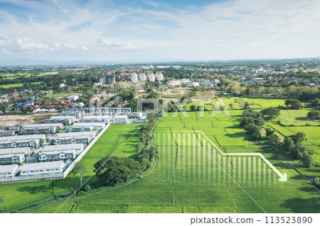 Land or real estate with business concept in Chiang Mai of Thailand. 113523890
