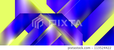 Vibrant blue and yellow pattern with triangles and symmetry Vibrant blue and yellow pattern with triangles and symmetry 113524422
