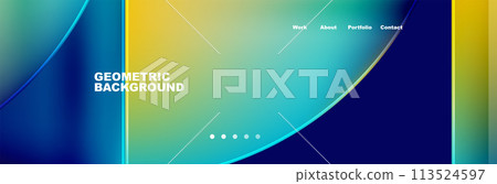 Geometric background in electric blue and yellow gradient Geometric background in electric blue and yellow gradient 113524597