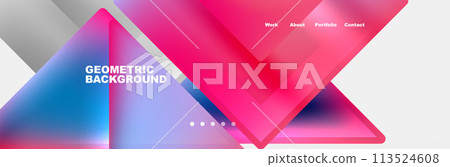 a geometric background with colorful triangles on a white background a geometric background with colorful triangles on a white background 113524608