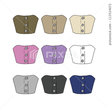 Bustier illustration set Bustier illustration set 113524872